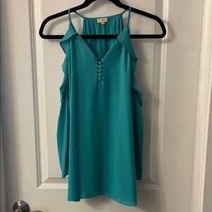Daniel Cremieux Teal Sleeveless Blouse